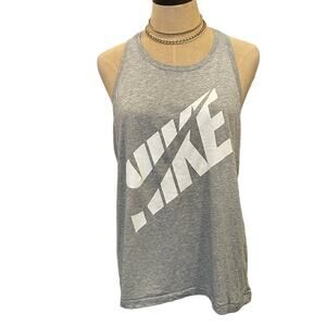 NIKE Logo Gray Tank Top Tee T-Shirt Athleisure Workout Women's size  M